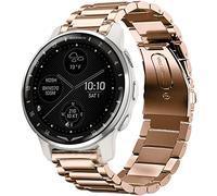 Lamshaw Bracelet de rechange en acier inoxydable à dégagement rapide compatible avec la montre connectée GPS Garmin D2 Air X10 (or rose)