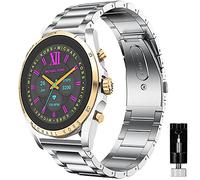 Lamshaw Bracelet de rechange en acier inoxydable à dégagement rapide compatible avec montre intelligente Michael Kors Gen 6 Bradshaw/MK Gen 6 Bradshaw 2021 (argent)