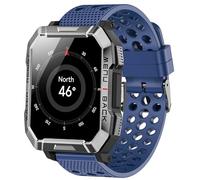 Lamshaw Bracelet de rechange en silicone avec boucle en métal compatible avec montre intelligente Blackview, 20 mm, 22 mm, compatible avec montre intelligente IOWODO W60, R30 Pro, R50, compatible avec