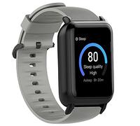 Lamshaw Bracelet de rechange en silicone souple avec boucle en acier inoxydable pour montre connectée 3Plus Vibe Plus/Vibe Lite/Vibe Pro (gris)