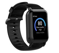 Lamshaw Bracelet de rechange en silicone souple avec boucle en acier inoxydable pour montre connectée 3Plus Vibe Plus/Vibe Lite/Vibe Pro (Noir)