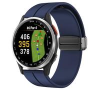 Lamshaw Bracelet de rechange en silicone souple compatible avec Garmin Approach S44, S42, S40 - 20 mm - Bleu