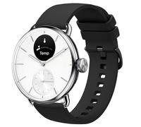 Lamshaw Bracelet de rechange en silicone souple compatible avec les bracelets de montre intelligente Withings, 18 mm, 20 mm, à dégagement rapide pour homme et femme (taille de bracelet de 20 mm, noir)