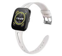 Lamshaw Bracelet de rechange fin en cuir vintage compatible avec Amazfit Bip 5 / Cheetah Pro / Cheetah / GTR 47 mm / GTR 2 / GTR 3 / GTR 3 Pro / GTR 4 / GTR 2e / Falcon / Stratos (blanc)