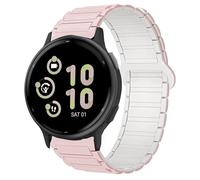 Lamshaw Bracelet de sport magnétique en silicone à dégagement rapide compatible avec Garmin Vivoactive 5 - 18 mm, 20 mm, 22 mm - Aimant puissant - Compatible avec montre intelligente Garmin (rose
