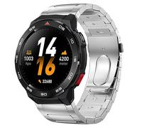 Lamshaw Bracelet en Premium pour Montre Mibro GS Pro2/ Pro/Explorer/Explorer S/ Active2/ Active,Mibro GT/Mibro Lite 3 Pro - Style H Professionnel - Réglable avec Outils Inclus (Argent)