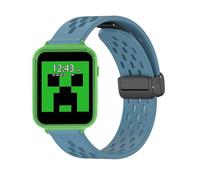 Lamshaw Bracelet Magnétique Aéré Compatible avec Minecraft MIN4045ARG SmartWatch - Confort Ultime & Respirable, Réglage Facile par Aimant-Silicone Léger & Sportif-Silicone Souple (Bleu clair)