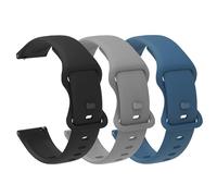 Lamshaw Bracelet Montre Connectée Double Fermoir,Confort Ultime & Style Moderne,Compatible avec Withings ScanWatch Light,Silicone Doux & Léger,Idéal pour le Sport (3Packs-Homme)
