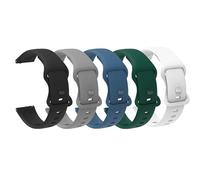 Lamshaw Bracelet Montre Connectée Double Fermoir,Confort Ultime & Style Moderne,Compatible Baolubao/Blackview W80 Pro,W20,X5,R30max SmartWatch,Silicone Doux & Léger (5Packs-Homme)