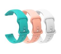 Lamshaw Bracelet Montre Connectée Double Fermoir,Confort Ultime & Style Moderne,Compatible Doomixs/idomars 1.56'' Pouces SmartWatch,Silicone Doux & Léger,Idéal pour le Sport (3Packs-Femmes)