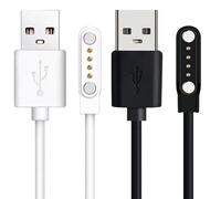 Lamshaw Chargeur sans Fil Magnétique Ultra-Rapide Compatible avec Wantek BC 3 Pro - Charge en 1h30 | Compatible Écouteurs Bluetooth | LED Intelligent | Portable & Étanche IPX5 (2 Packs-Noir+Blanc)