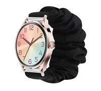 Lamshaw Chouchou Bracelet Compatible avec Ice Smart 2.0 1,2 Pouces SmartWatch, en Tissu Imprimé Élastique Bracelet de Montre du Compatible avec Ice Smart 2.0 Smartwatch (Noir)