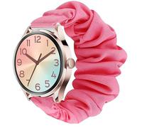 Lamshaw Chouchou Bracelet Compatible avec Ice Smart 2.0 1,2 Pouces SmartWatch, en Tissu Imprimé Élastique Bracelet de Montre du Compatible avec Ice Smart 2.0 Smartwatch (Rose)