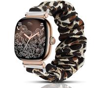 Lamshaw Chouchou Bracelet Compatible avec ICE smart SQ 2.0 1.2'' SmartWatch, en Tissu Imprimé Élastique Bracelet de Montre du Compatible avec ICE smart SQ 2.0 (Léopard)