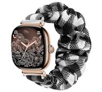 Lamshaw Chouchou Bracelet Compatible avec ICE smart SQ 2.0 1.2'' SmartWatch, en Tissu Imprimé Élastique Bracelet de Montre du Compatible avec ICE smart SQ 2.0 (Treillis)