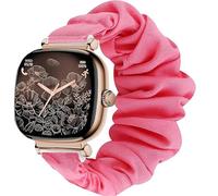 Lamshaw Chouchou Bracelet Compatible avec ICE smart SQ 2.0 1.2'' SmartWatch, en Tissu Imprimé Élastique Bracelet de Montre du Compatible avec ICE smart SQ 2.0 (Rose)