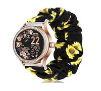Lamshaw Chouchou Bracelet Compatible avec Ice Smart St 2.0 1.20 Pouces SmartWatch, en Tissu Imprimé Élastique de Montre du Compatible avec S80K Smartwatch (Tournesol)