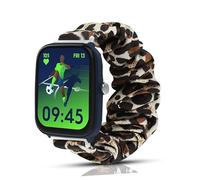 Lamshaw Chouchou Bracelet Compatible avec ICE-WATCH ICE junior 2.0 1.75''Pouces Smart Watch wellness, en Tissu Imprimé Élastique Bracelet de Montre du ICE junior 2.0 Wellness Smartwatch (léopard)