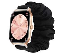 Lamshaw Chouchou Bracelet Compatible avec ICE-WATCH ICE smart 1.85''Pouces Smart Watch, en Tissu Imprimé Élastique Bracelet de Montre du ICE smart Smartwatch (Noir)