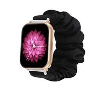 Lamshaw Chouchou Bracelet Compatible avec RUIMEN H1 1.85''Pouces Smart Watch, en Tissu Imprimé Élastique Bracelet de Montre du RUIMEN H1 Smartwatch (Noir)