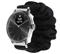Lamshaw Chouchou Bracelet Compatible avec Withings ScanWatch Light SmartWatch, en Tissu Imprimé Élastique de Montre du Compatible avec Withings ScanWatch Light Smartwatch (Noir)