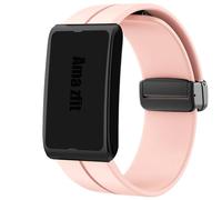 Lamshaw Compatible avec amazfit helio strap Smart Watch -Sport Silicone Replacment Bracelet avec Magnetic Folding Buckle Compatible avec amazfit helio strap (Rose)