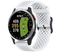 Lamshaw Compatible avec Garmin Approach S44, bracelet en silicone à dégagement rapide de 20 mm avec boucle en métal compatible avec montre intelligente Garmin Approach S50, S44, S42, S40 (blanc