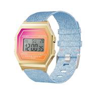 Lamshaw Compatible avec Ice-Watch ICE digit retro sunset Bracelet,Bande en Tissé de Remplacement Réglable Sangle Rechange avec Accessoires Compatible avec ICE digit retro sunset (Bleu)