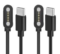 Lamshaw Compatible avec le chargeur de casque Bluetooth créatif, câble de charge USB magnétique de rechange compatible avec les casques Creative Outlier Free/Free Pro+ (noir + noir, USB de type C)