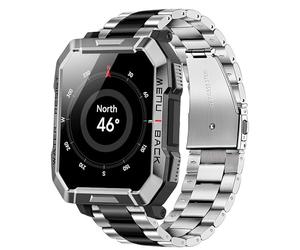 Lamshaw Compatible avec les bracelets de montre intelligente Blackview de 20 mm, 22 mm, en acier inoxydable pour homme et femme, compatible avec IOWODO W60, R30 Pro, R50, compatible avec montre