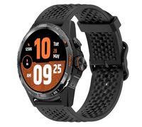 Lamshaw Compatible avec les bracelets TicWatch Atlas, 20mm, 22mm, 24mm Nouveau bracelet en silicone avec boucle en métal Compatible avec Ticwatch Atlas, Pro 5 Enduro, Pro 5, Pro 3 (Noir, 22mm)