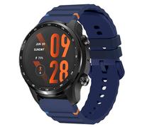 Lamshaw Compatible TicWatch Atlas bracelet, 20mm,22mm,24mm nouveau fil tressé en silicone bracelet de remplacement réglable Compatible avec TicWatch Atlas,Pro 5 enduro,Pro 5 (Bleu, 24mm)