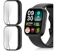 Lamshaw Coque Compatible avec EchoByte SmartWatch,Protecteur D'écran,[Anti-Rayures] [Ultra Mince Souple] Couverture Totale TPU Cas pour EchoByte 1.83 Pouces SmartWatch (Noir+Noir)
