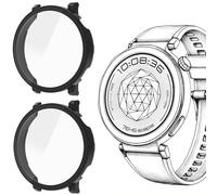 Lamshaw Coque Compatible avec Huawei Watch GT 6 Smart Watch,Dur PC Matériel Coque,Ultra Mince Verre Trempé Écran Case pour Huawei Watch GT 6 41mm Smart Watch (2 Packs-Noir+Noir)