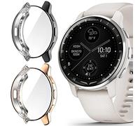 Lamshaw Coque de protection intégrale en TPU compatible avec Garmin D2 Air X10 - Noir + or rose