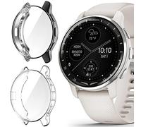 Lamshaw Coque de protection intégrale en TPU compatible avec Garmin D2 Air X10 - Noir + transparent