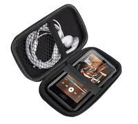 Lamshaw Coque de Protection Premium MP3 - Housse Anti-Choc Grade avec Fermeture Éclair, Étui Portable Résistant à l'eau et à la Poussière - Compatible avec HiBy R1 3'' Pouces Lecteur MP3 (Noir)