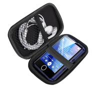 Lamshaw Coque de Protection Premium MP3 - Housse Anti-Choc Grade avec Fermeture Éclair, Étui Portable Résistant à l'eau et à la Poussière - Compatible avec AGPTEK M1PL 2.8'' Pouces Lecteur MP3 (Noir)