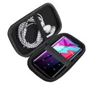 Lamshaw Coque de Protection Premium MP3 - Housse Anti-Choc Grade avec Fermeture Éclair, Étui Portable Résistant à l'eau et à la Poussière - Compatible avec AGPTEK A19 2.4'' Pouces Lecteur MP3 (Noir)