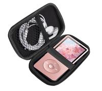 Lamshaw Coque de Protection Premium MP3 - Housse Anti-Choc Grade avec Fermeture Éclair, Étui Portable Résistant à l'eau et à la Poussière - Compatible avec AGPTEK A02 1.8 Pouces Lecteur MP3 (Noir)