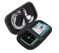 Lamshaw Coque de Protection Premium MP3 - Housse Anti-Choc Grade avec Fermeture Éclair, Étui Portable Résistant à l'eau et à la Poussière - Compatible avec AGPTEK M2 1.8'' Pouces Lecteur MP3 (Noir)