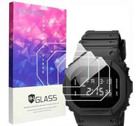 Lamshaw DW-H5600 Lot de 3 films de protection d'écran en verre trempé 9H compatibles avec montre Ca-sio DW-H5600 (lot de 3, pour DW-5600BB/DW-5600)