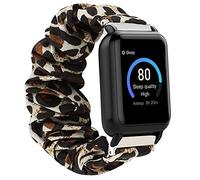 Lamshaw Élastique de rechange en tissu pour montre connectée 3 Plus Vibe Plus / Vibe + Léopard