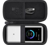Lamshaw Étui de transport en EVA durable, résistant aux chocs et léger, compatible avec le routeur ZTE U60 Pro MU5250 5G Pocket Wi-Fi 7 (noir)