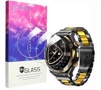 Lamshaw Lot de 3 films de protection d'écran en verre trempé 9H compatibles avec Blackview W90 Pro, compatible avec montre intelligente Baolubao/Blackview W90 Pro 1,4"