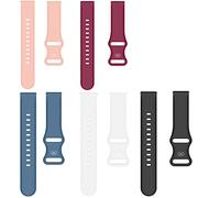 Lamshaw Lot de 5 bracelets de rechange en silicone souple pour montre connectée 3Plus Vibe Plus 2021 Blanc + Noir + Cyan Rock + Bordeaux + Rose
