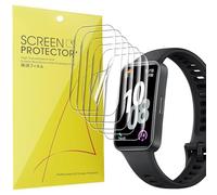Lamshaw Lot de 6 films protecteurs d'écran transparents en TPU pour Huawei Band 10 - Couverture complète - Compatible avec Huawei Band 10