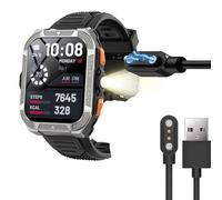 Lamshaw Magnétique Chargeur Compatible avec Blackview/Baolubao W80 PRO 1.91'' Pouces SmartWatch,Magnétique Chargeur Montre Connectée USB 3,3ft Compatible avec Blackview W80 PRO WATCH (Noir)