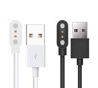 Lamshaw Magnétique Chargeur Compatible avec Blackview R50 Smart Watch,Magnétique Chargeur Montre Connectée USB 3,3ft Compatible avec Blackview R50 1.85" Pouces Smart Watch. (2 Packs-Noir+Blanc)