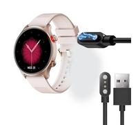 Lamshaw Magnétique Chargeur Compatible avec RIVERSONG Motive 7C 1,52 Pouces SmartWatch,Magnétique Chargeur Montre Connectée USB 3,3ft Compatible avec RIVERSONG Motive 7C (Noir)